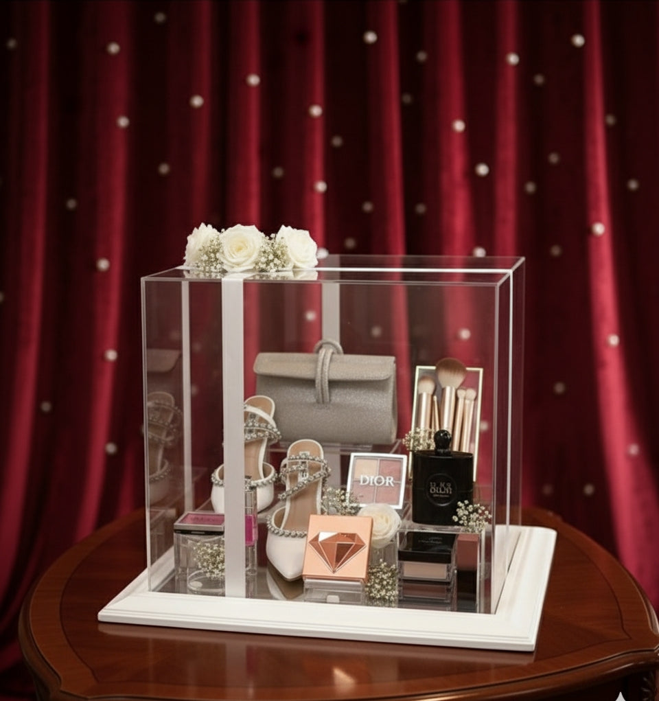 Luxury Bride & Groom Acrylic Gift Hamper Box