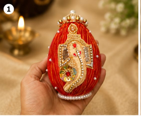 Shagun Nariyal with Lord Ganesha