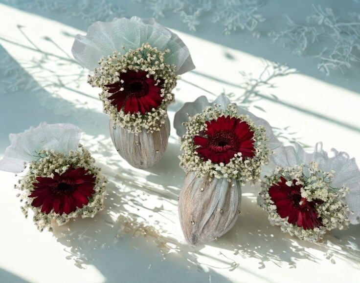 Ethereal Blossom Handcrafted Shagun Nariyal