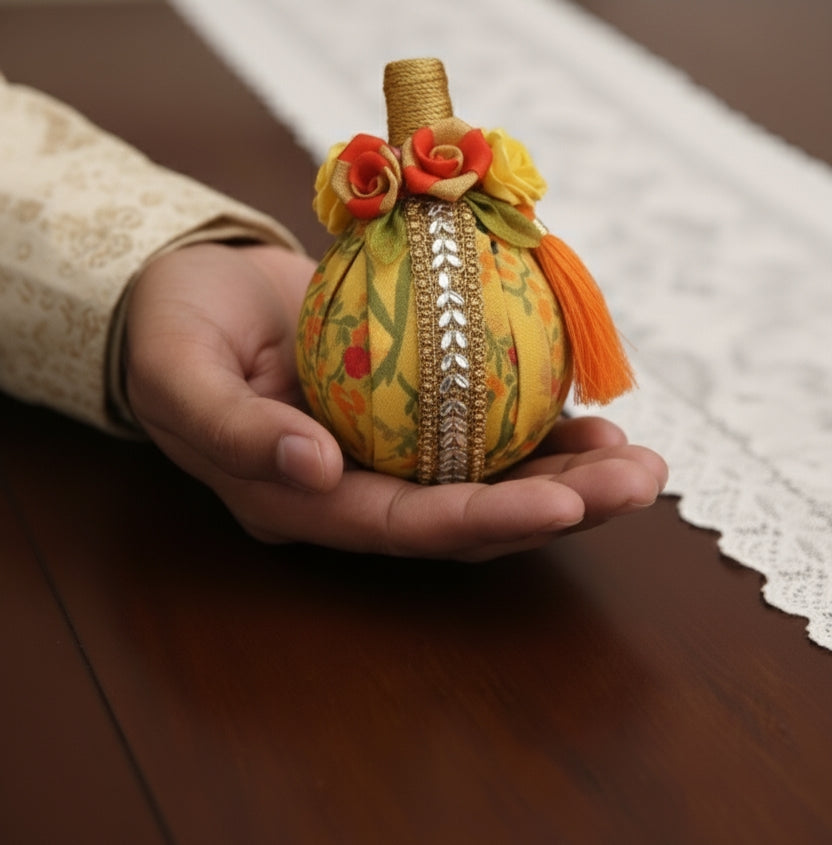 Sunshine Floral Handcrafted Shagun Nariyal