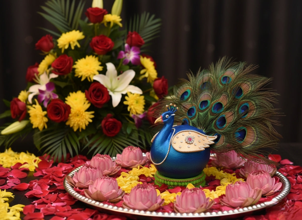 Royal Peacock Handcrafted Shagun Nariyal