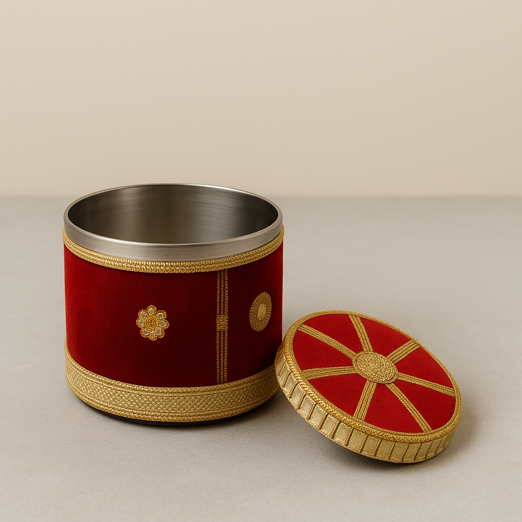 Majestic Maroon & Gold Wedding Shagun Utensil