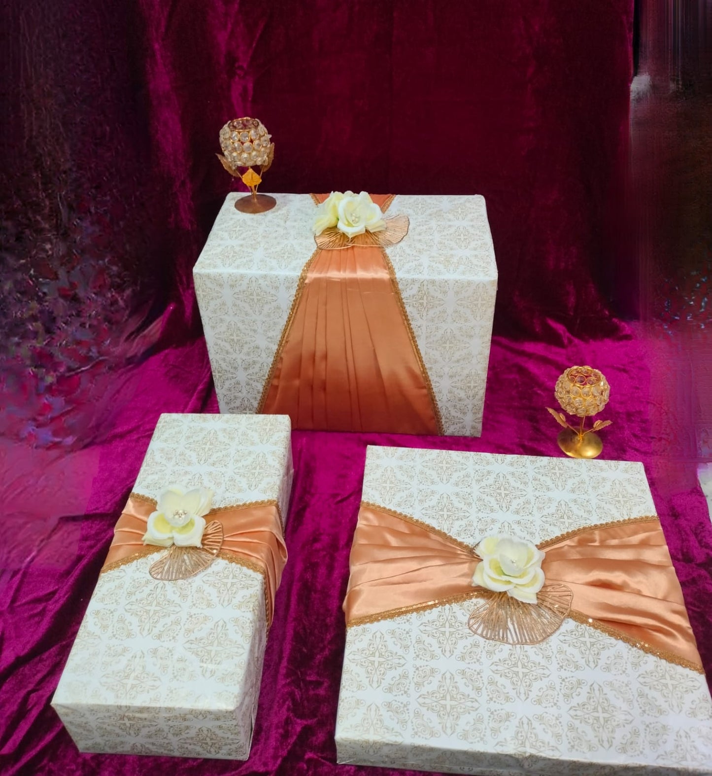 Silk Draped Wedding Gift Packaging