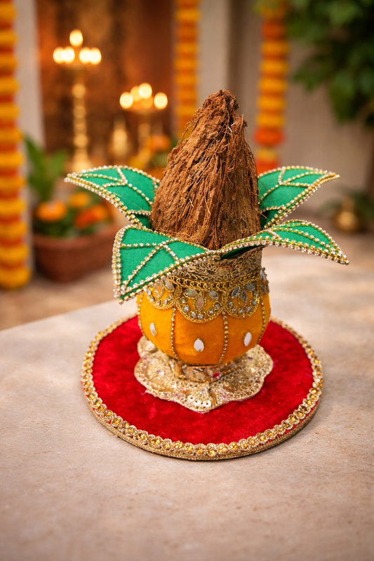Mini Designer Shagun Kalash with Coconut
