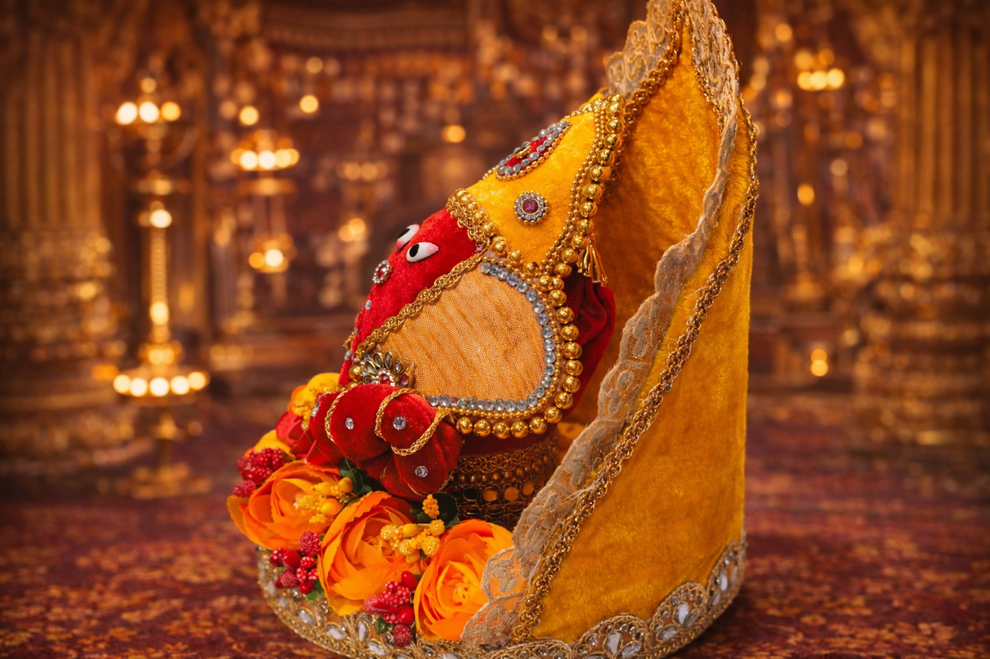 Royal Shagun Ganeshji Nariyal Singhasan
