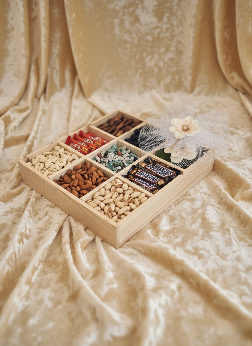 Premium Wooden Compartment Gift Box