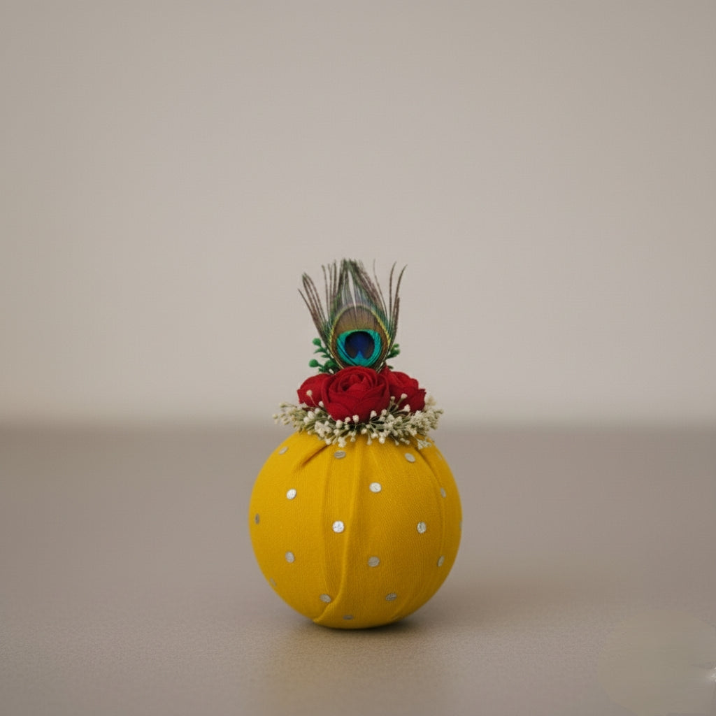 Divine Red Polka Handcrafted Shagun Nariyal