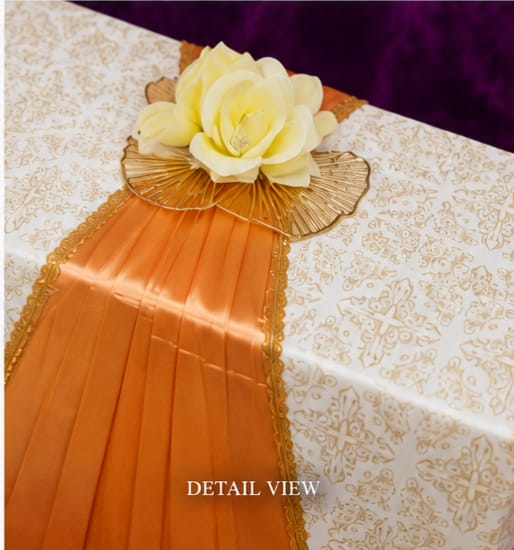 Silk Draped Wedding Gift Packaging