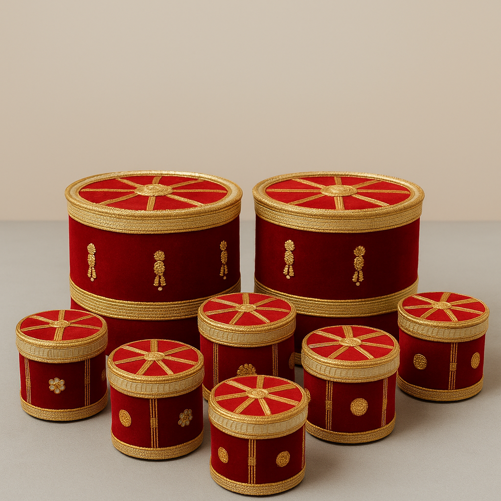 Majestic Maroon & Gold Wedding Shagun Utensil