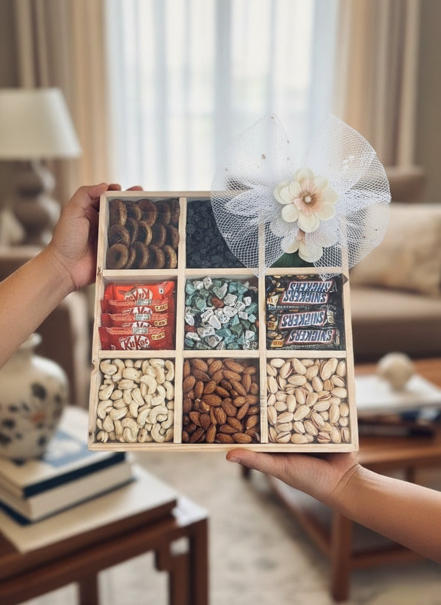 Premium Wooden Compartment Gift Box