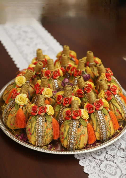 Sunshine Floral Handcrafted Shagun Nariyal