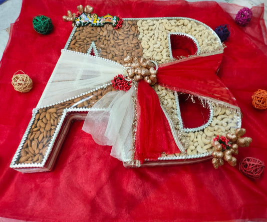 Personalized Initial Letter Dry Fruit Gift Tray