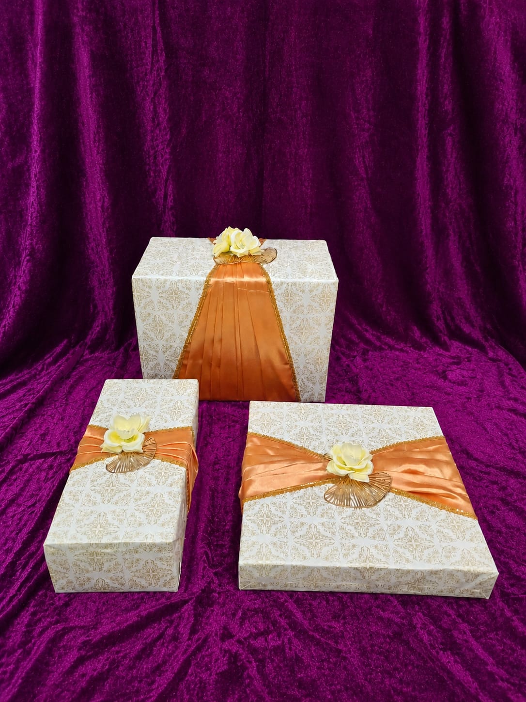 Silk Draped Wedding Gift Packaging