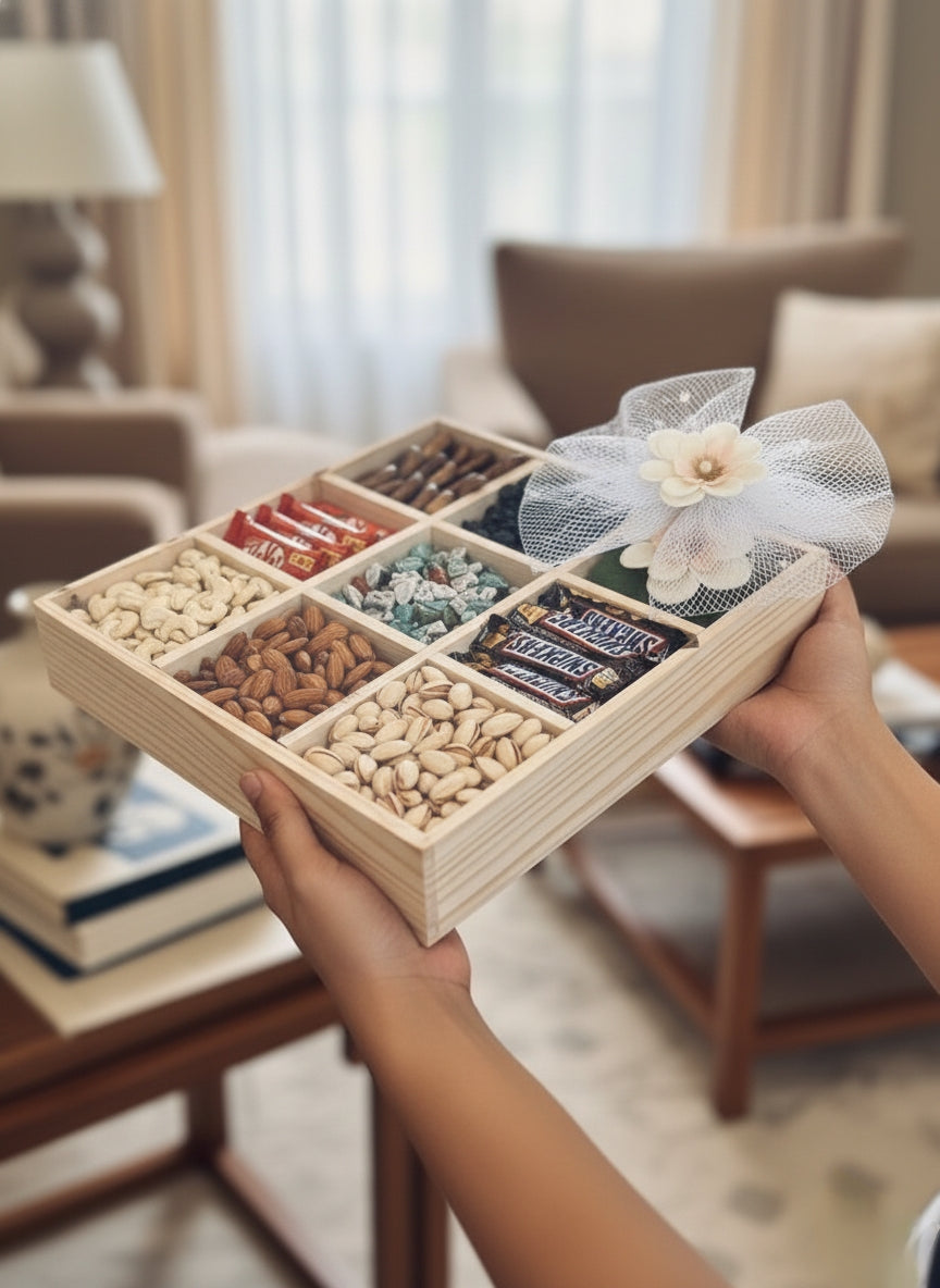 Premium Wooden Compartment Gift Box