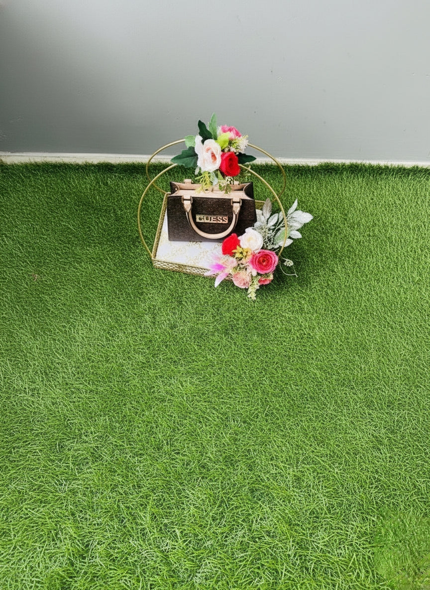 Elegant Floral Handle Basket Display