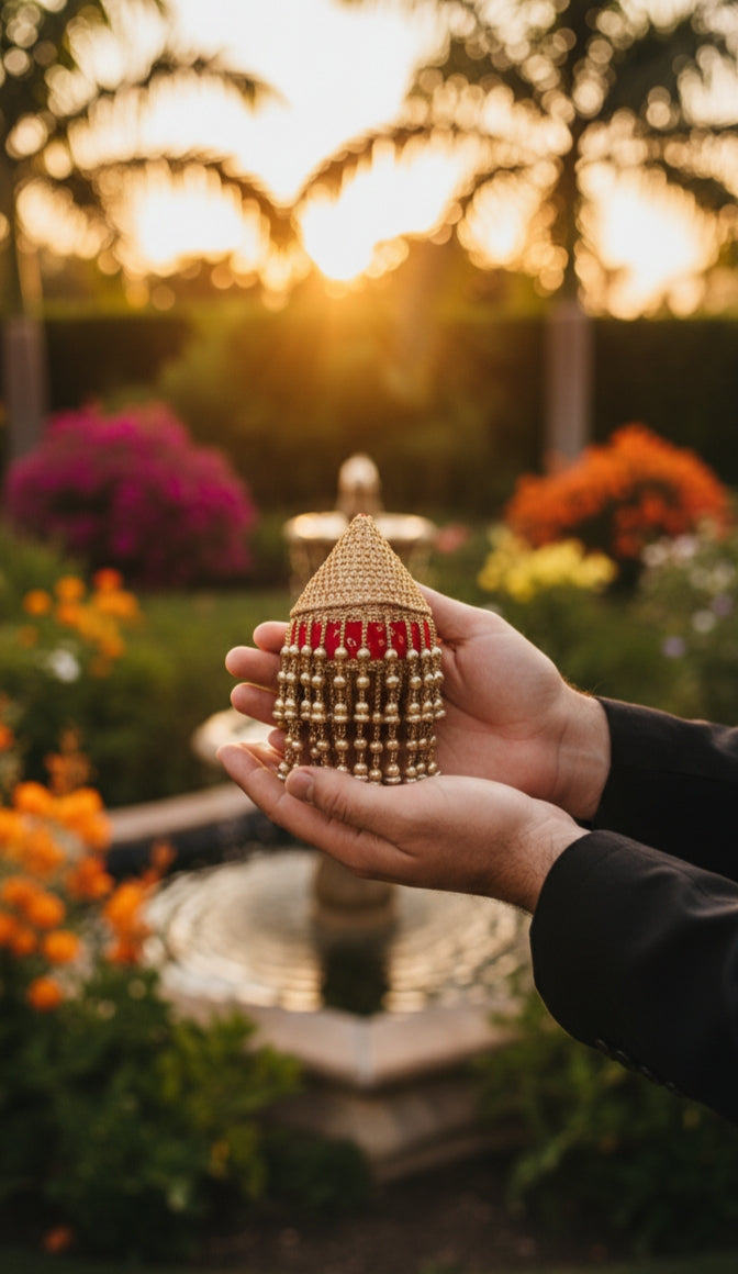 Golden Dome Handcrafted Shagun Kalash Topper