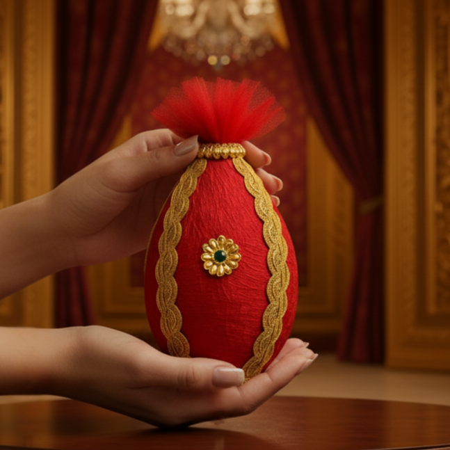 Regal Red Handcrafted Shagun Nariyal