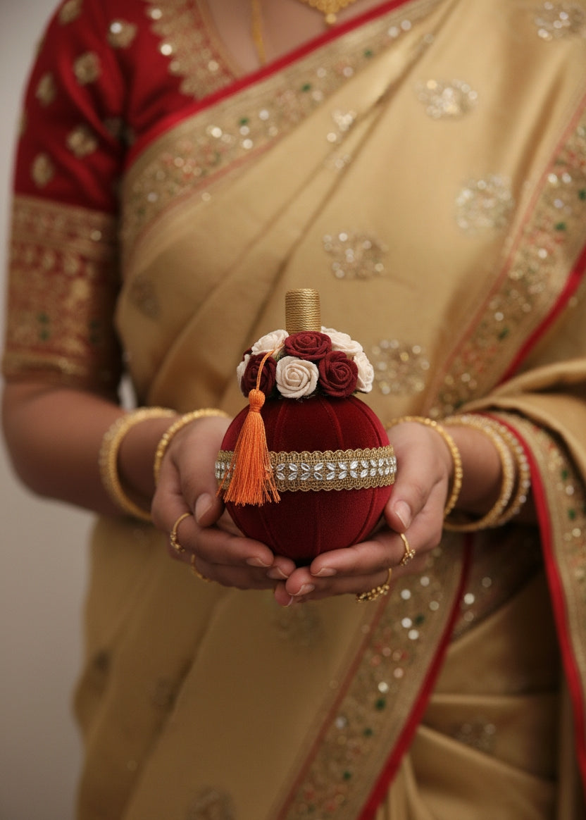 Royal Velvet Handcrafted Shagun Nariyal