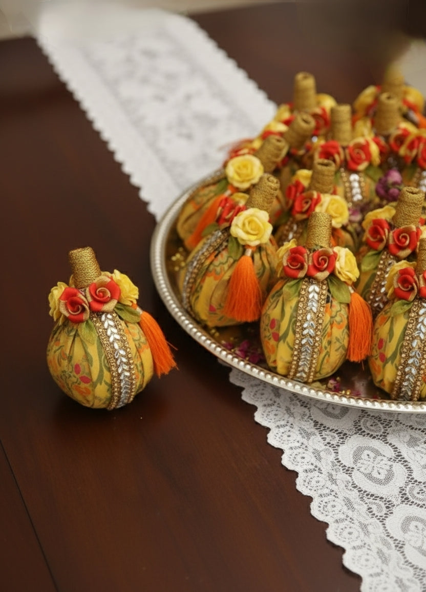 Sunshine Floral Handcrafted Shagun Nariyal