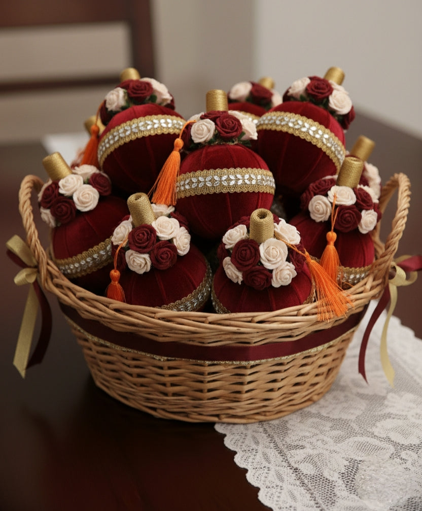 Royal Velvet Handcrafted Shagun Nariyal