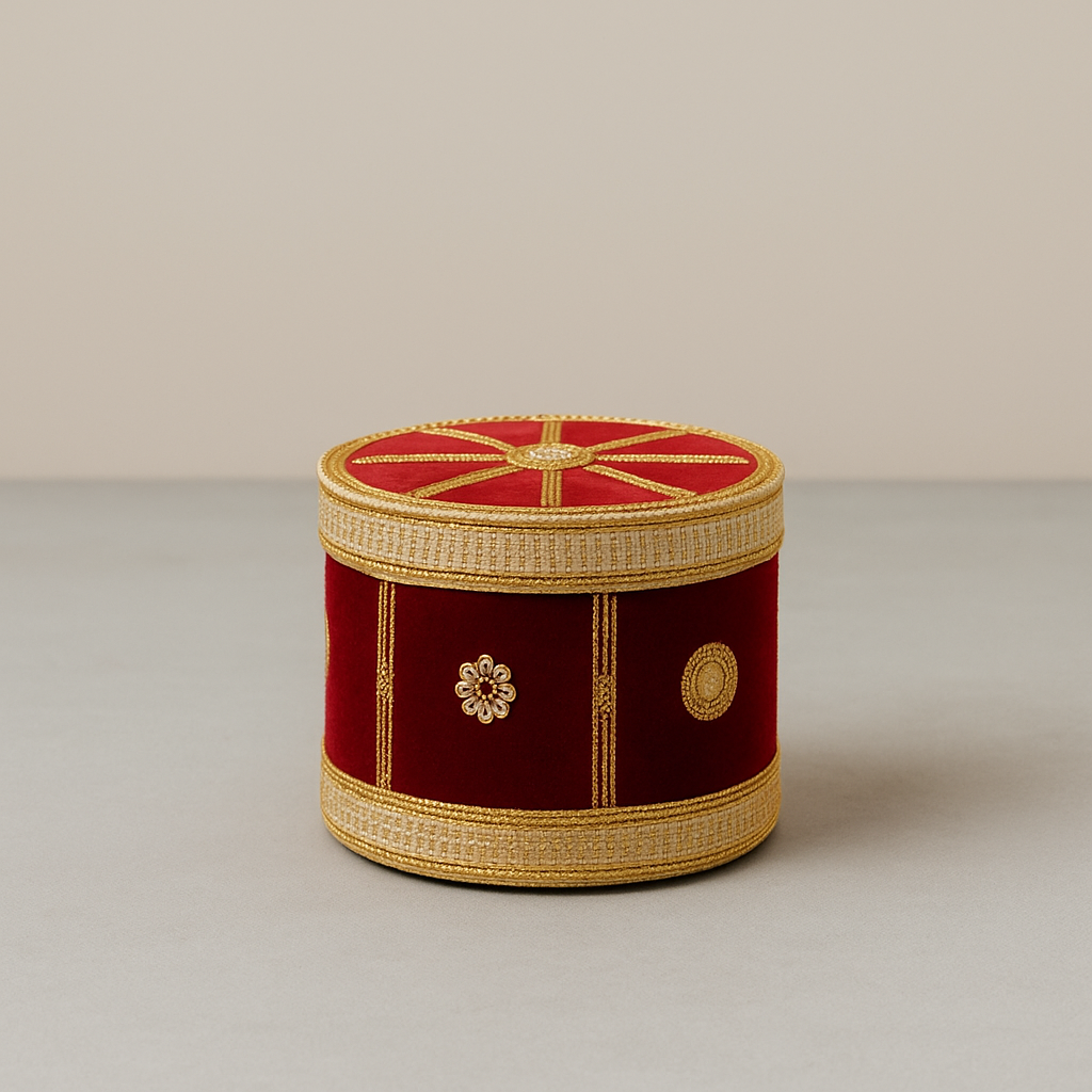 Majestic Maroon & Gold Wedding Shagun Utensil