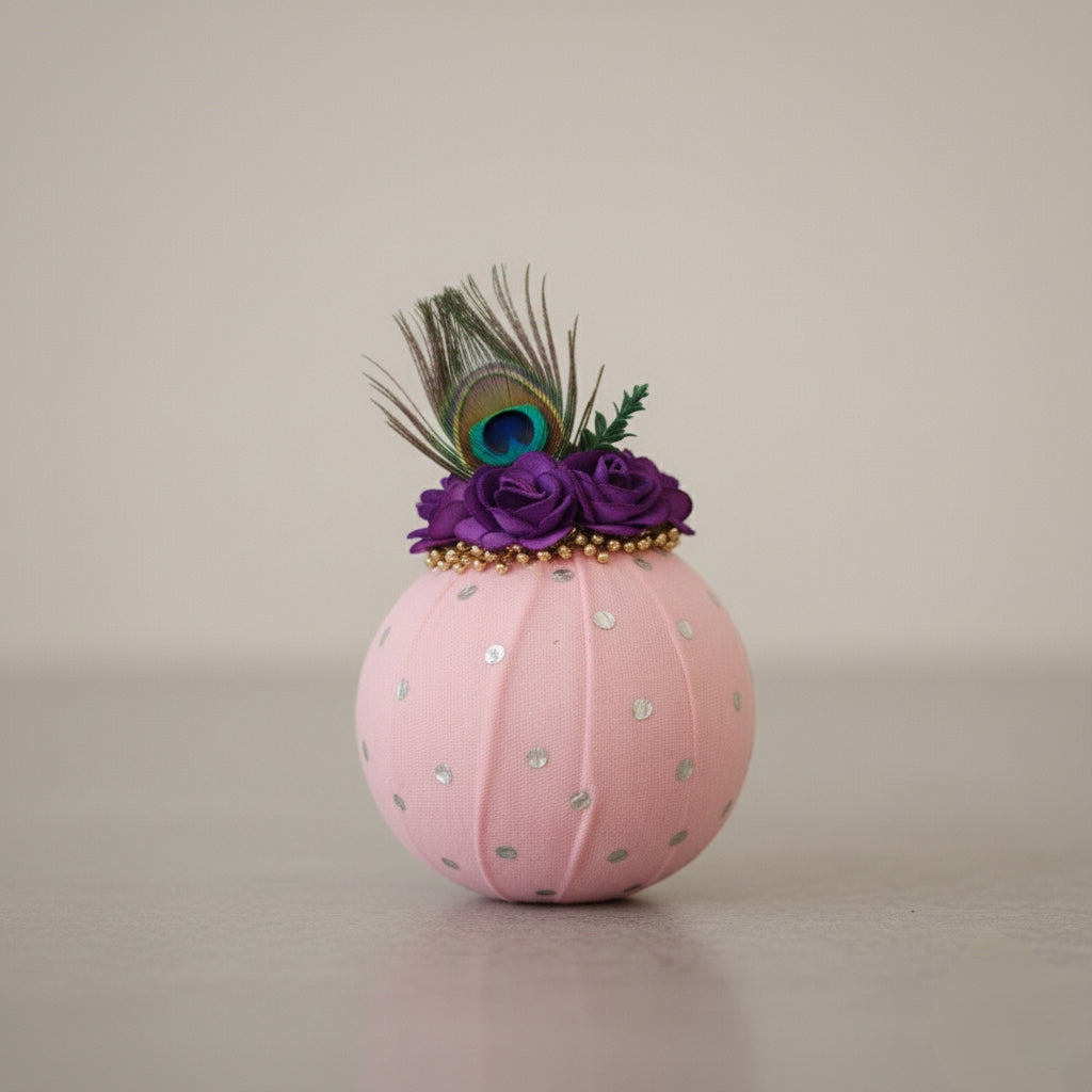 Divine Red Polka Handcrafted Shagun Nariyal