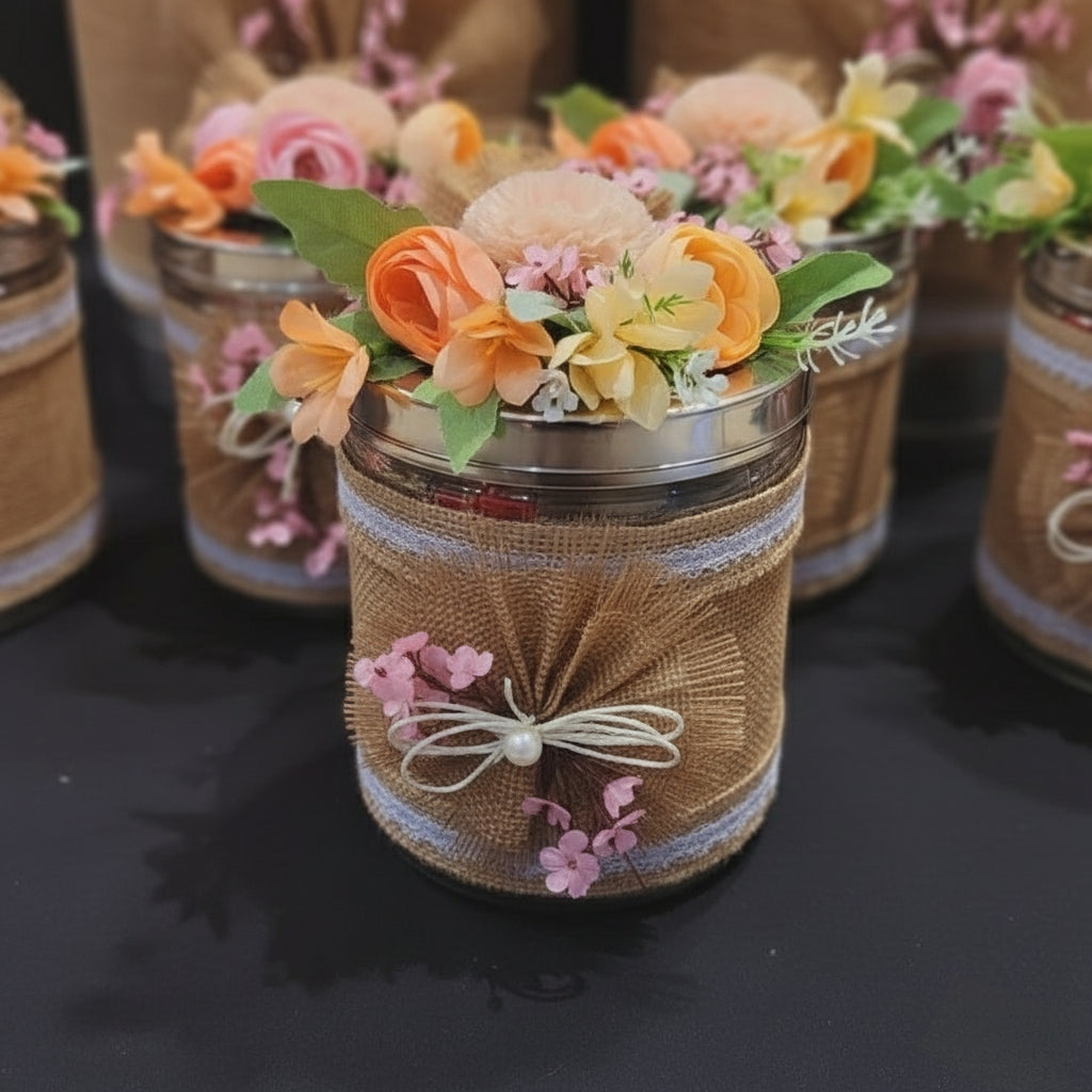 Rustic Bloom Wedding Shagun Utensil Set