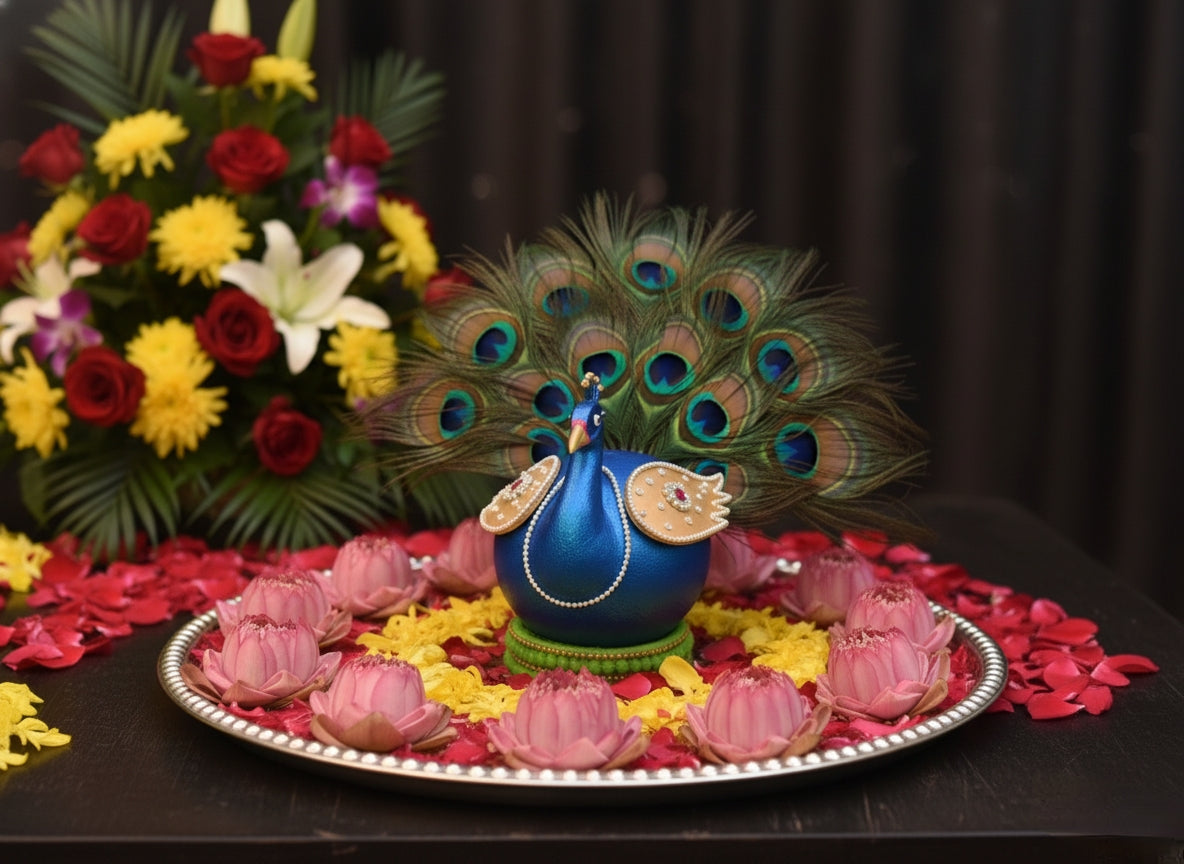 Royal Peacock Handcrafted Shagun Nariyal